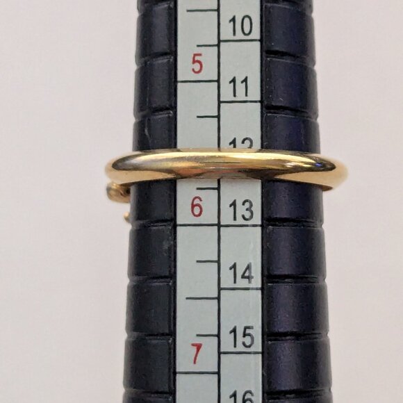 Vintage AVON Faux Opal Rhinestone Gold Tone Ring Size 5.75 - Picture 5 of 5